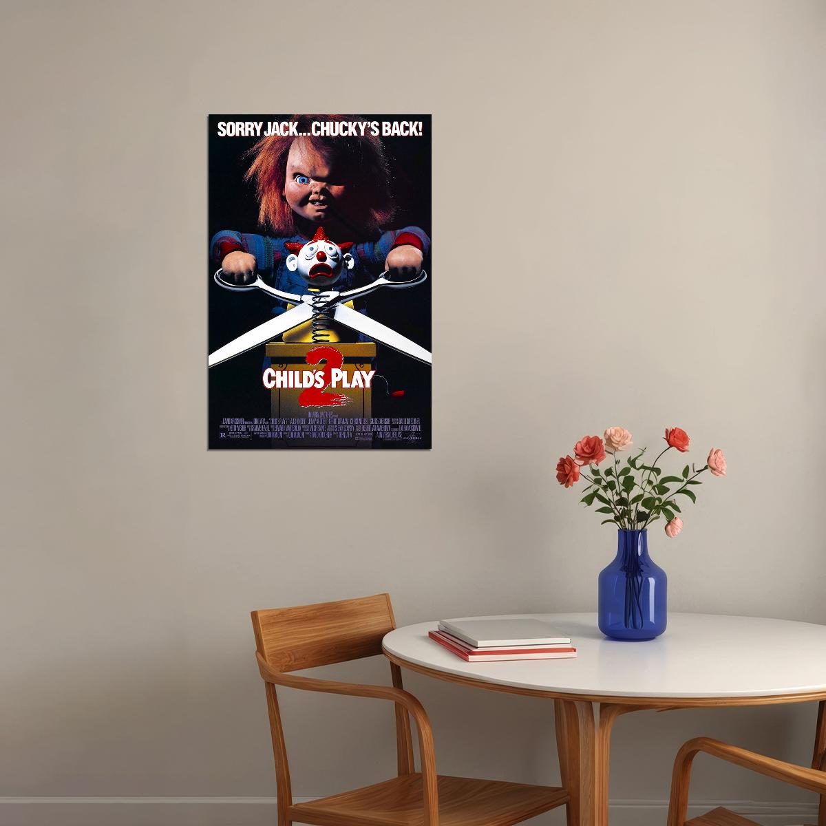 Childs Play Chucky 2 Movie Horror Crime Thriller Poster Wall Art Print Home Wall Decor - xonomax