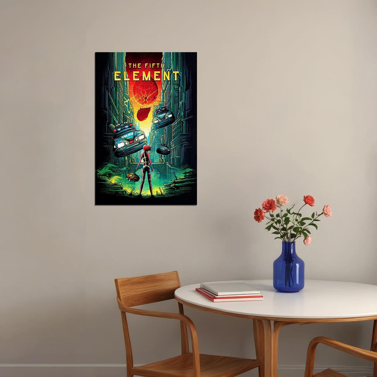 The Fifth Element Movie Adventure Science Fiction Action Poster Wall Art Print Home Wall Decor - xonomax