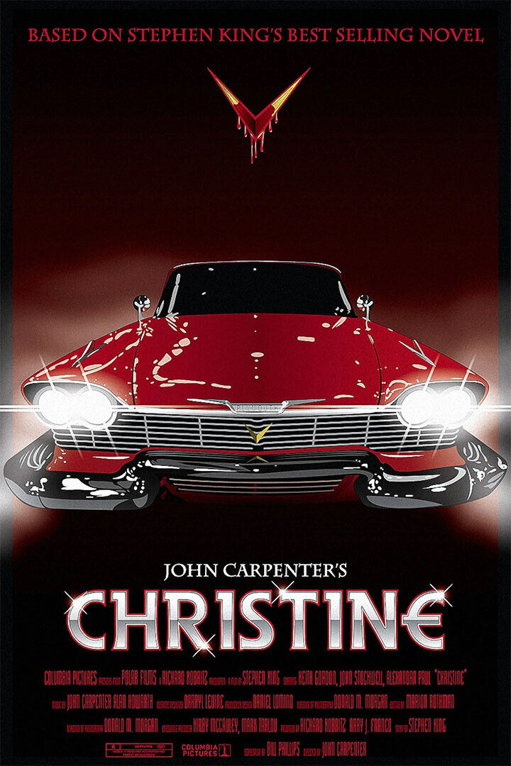 Christine 1983 Classic Movie Horror Mystery Poster Wall Art Print Home Wall Decor - xonomax