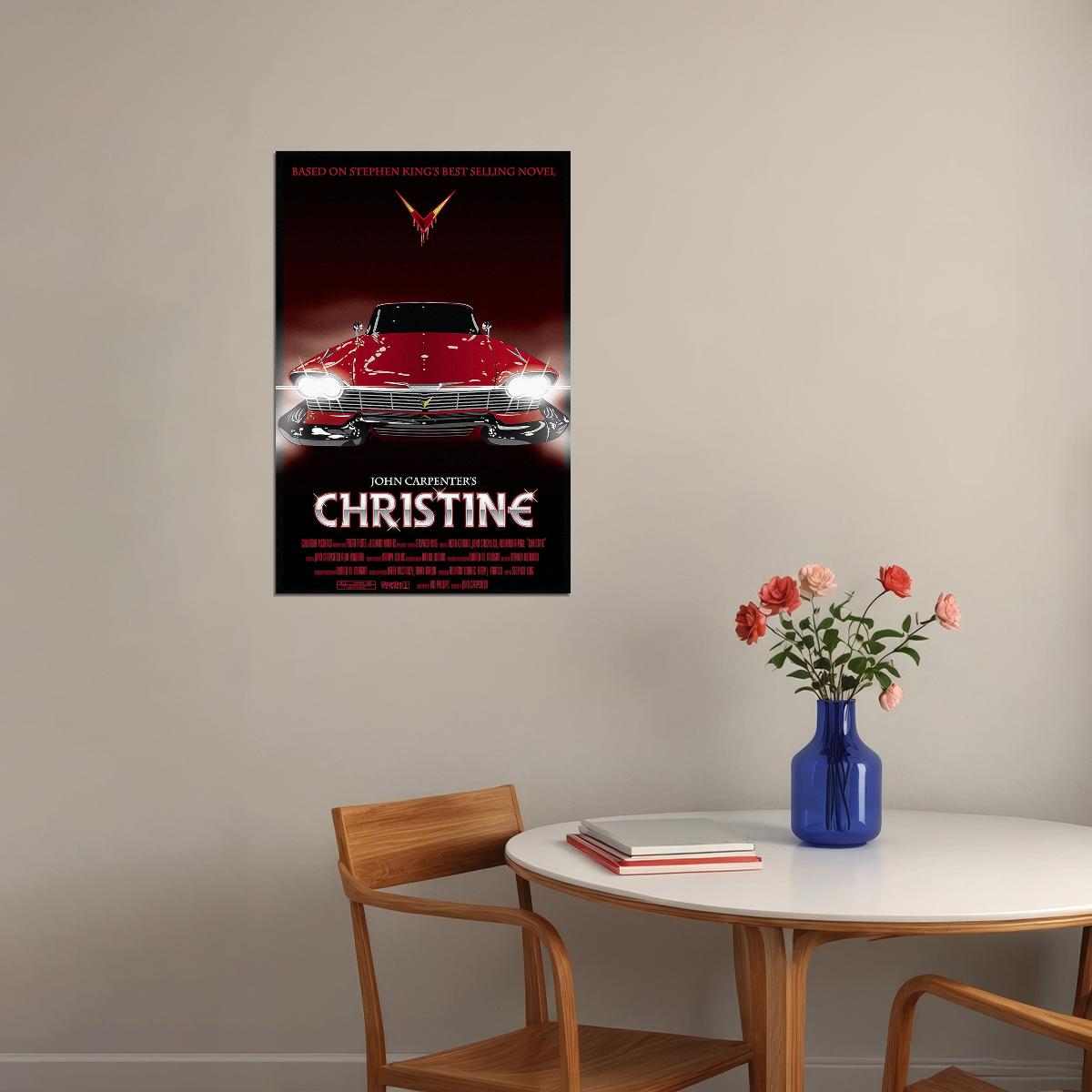 Christine 1983 Classic Movie Horror Mystery Poster Wall Art Print Home Wall Decor - xonomax