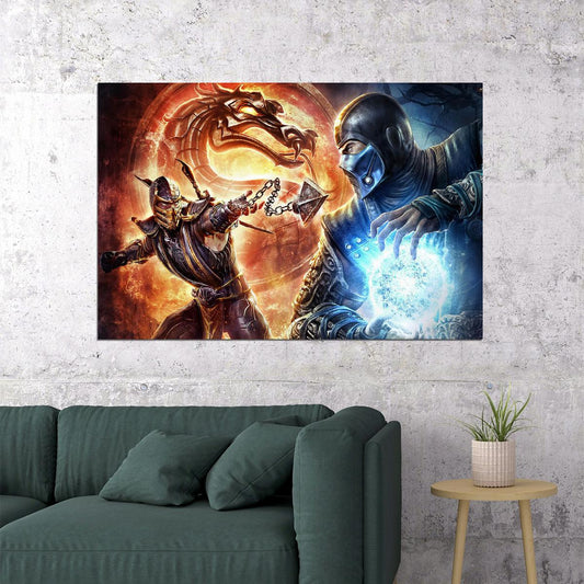 Mortal Kombat X Game Fight Video Game Action Poster Wall Art Print Home Wall Decor - xonomax