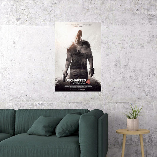 Uncharted 4 A Thiefs End New Game Video Game Poster Wall Art Print Home Wall Decor - xonomax