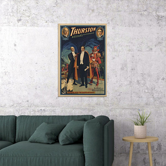 Thurston The Great Magician Vintage Style Adversiting Poster Wall Art Print Home Wall Decor - xonomax