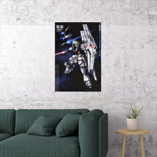 V Gundam Rx-93 Gundam Mechanical Japanese Anime Poster Wall Art Print Home Wall Decor - xonomax