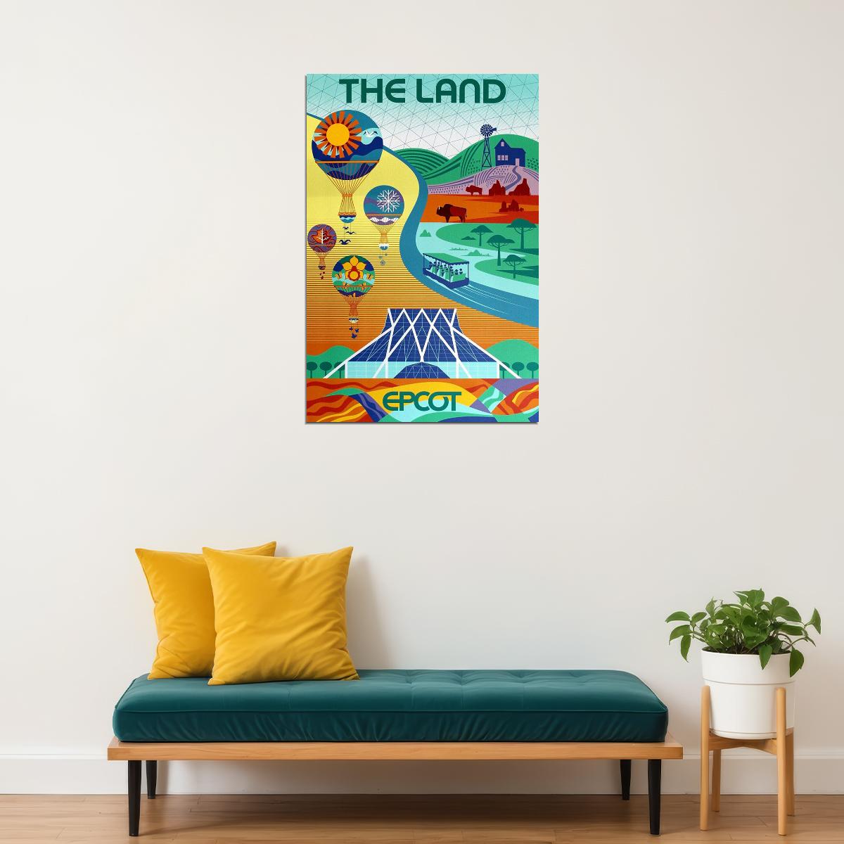 Epcot Center Attraction The Land Vinatge Style Poster Wall Art Print Home Wall Decor - xonomax
