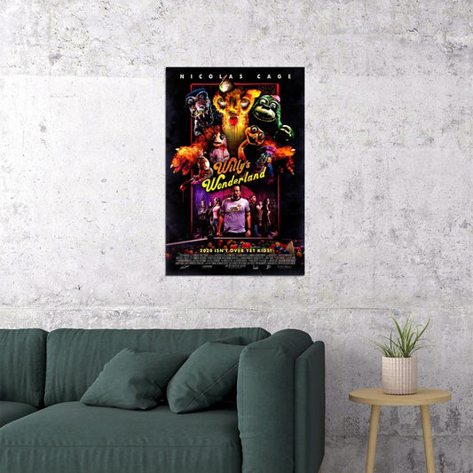 Willy's Wonderland Action Horror Movie Poster Wall Art Print Home Wall Decor - xonomax