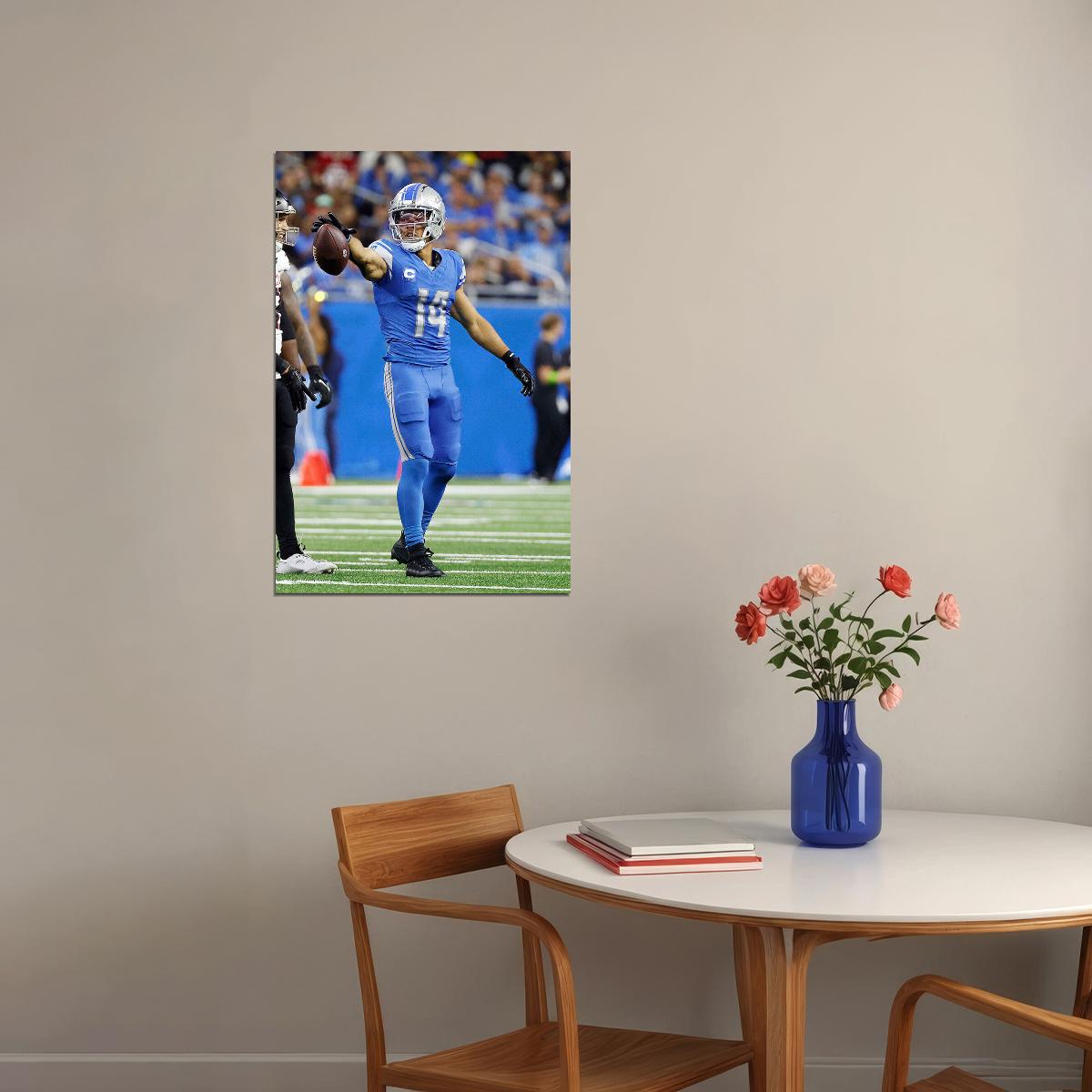 Amon Ra St. Brown American Player Football Sports Poster Wall Art Print Home Wall Decor - xonomax
