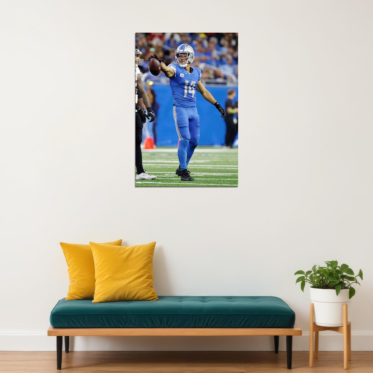 Amon Ra St. Brown American Player Football Sports Poster Wall Art Print Home Wall Decor - xonomax