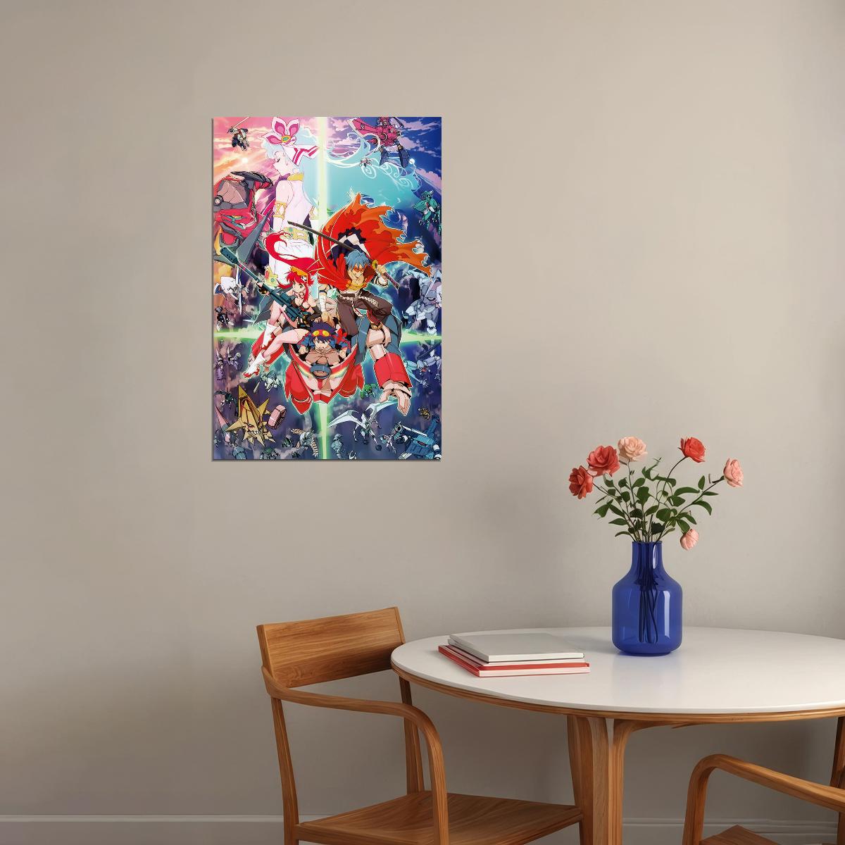 Tengen Toppa Gurren Lagann Japanese Anime Tv Series Poster Wall Art Print Home Wall Decor - xonomax