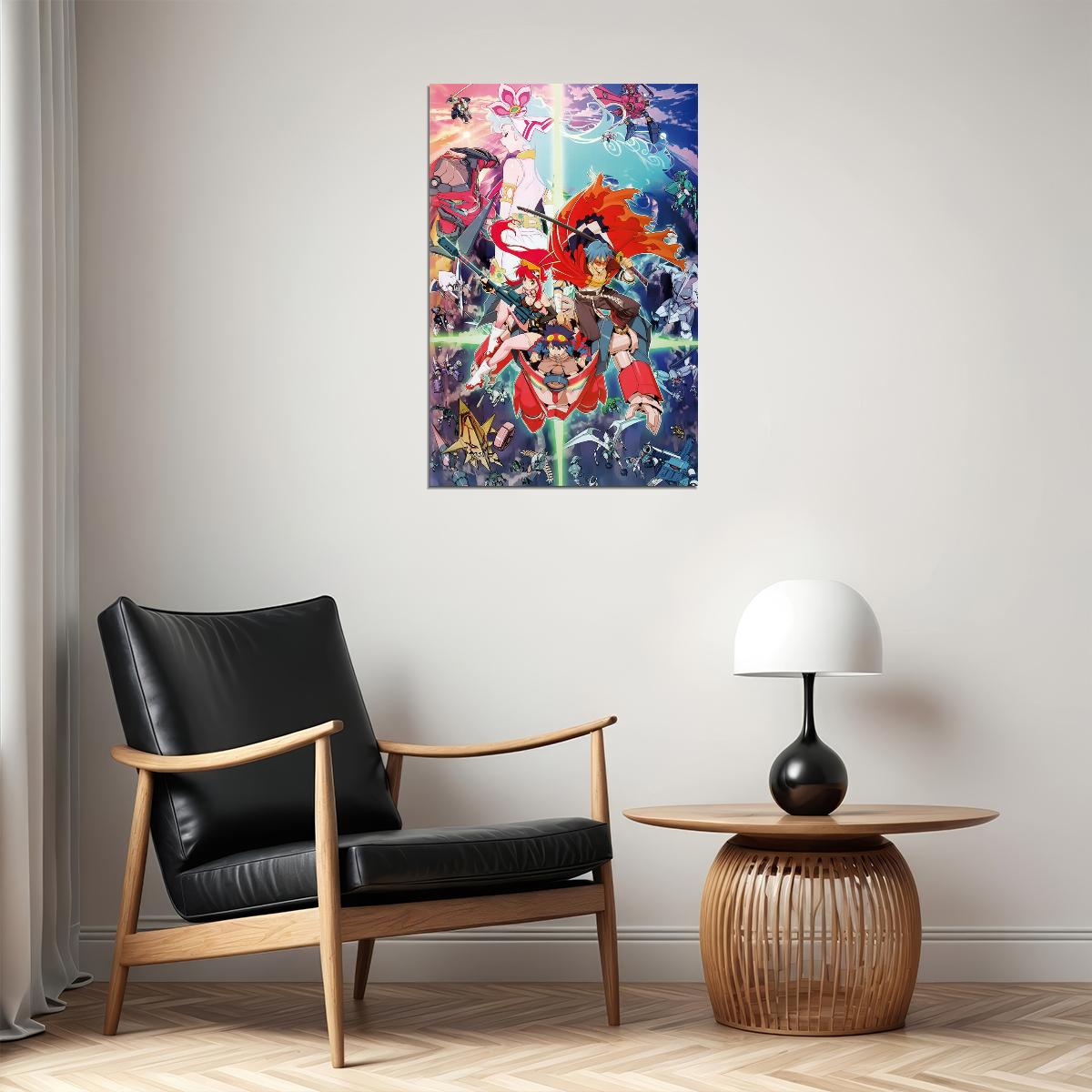 Tengen Toppa Gurren Lagann Japanese Anime Tv Series Poster Wall Art Print Home Wall Decor - xonomax