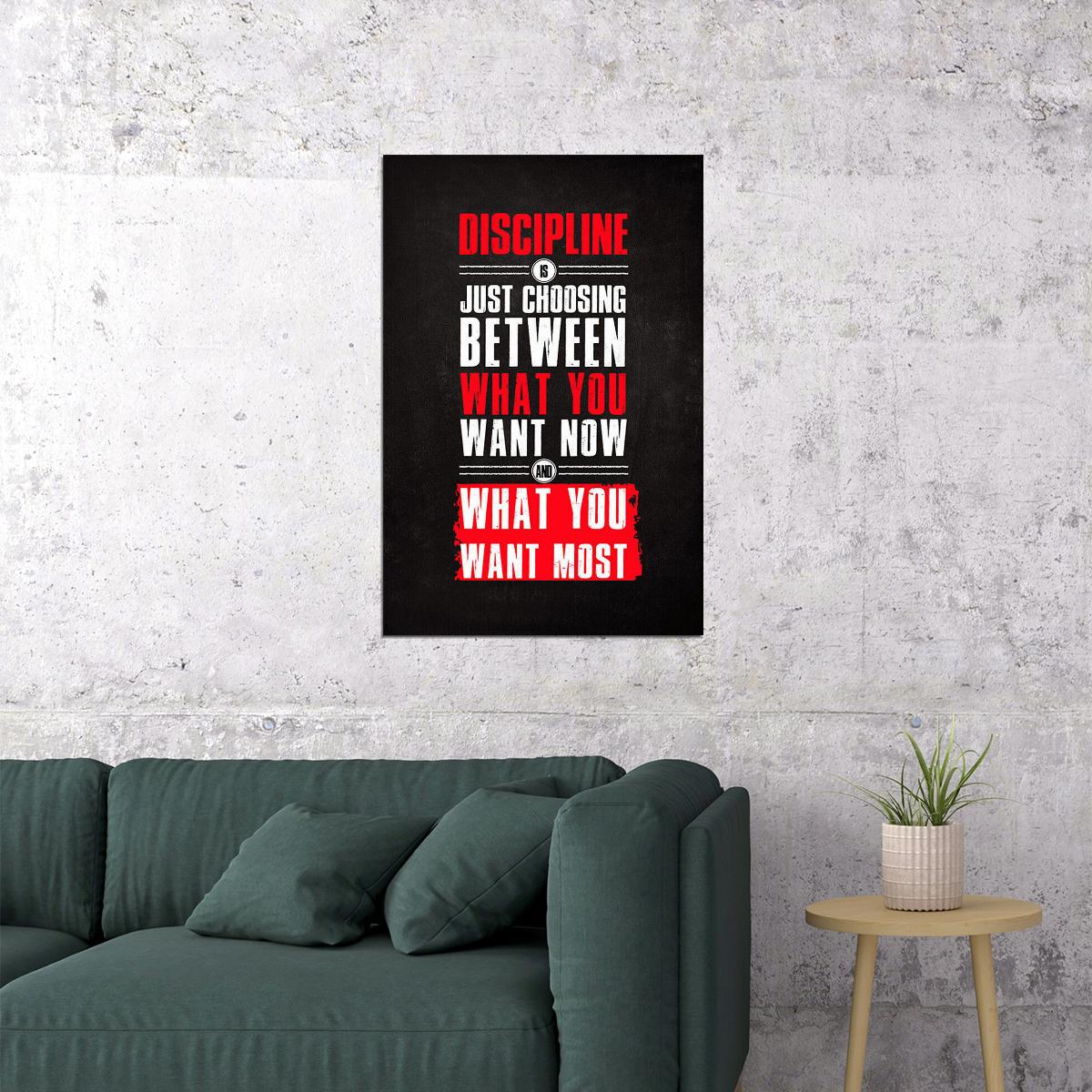 Discipline Motivational Quotes Awareness Gift Poster Wall Art Print Home Wall Decor - xonomax