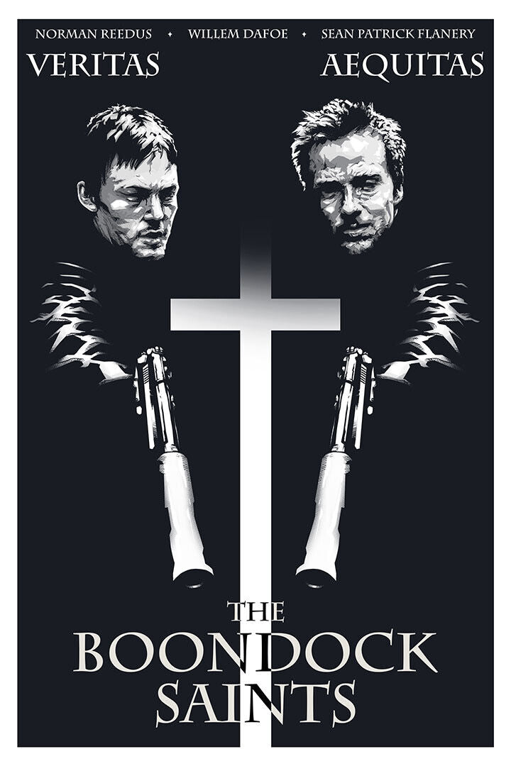The Boondock Saints Cross Action Crime Movie Poster Wall Art Print Home Wall Decor