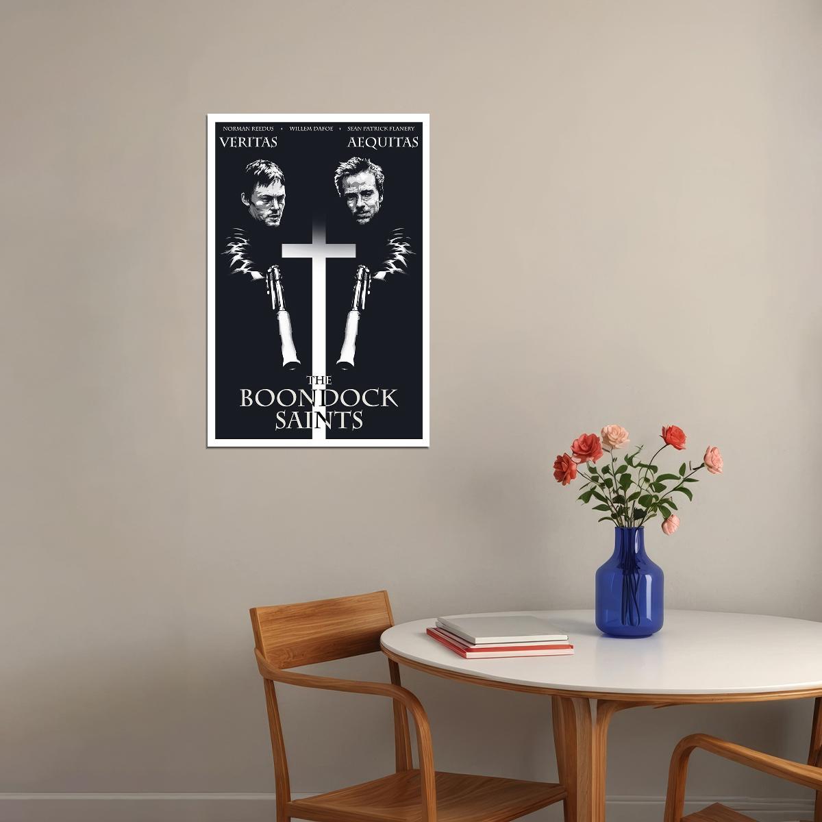 The Boondock Saints Cross Action Crime Movie Poster Wall Art Print Home Wall Decor
