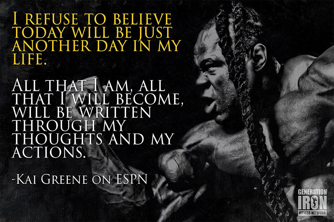 Bodybuilding Kai Greene Motivational Quotes Fitness Workout Poster Wall Art Print Home Wall Decor - xonomax
