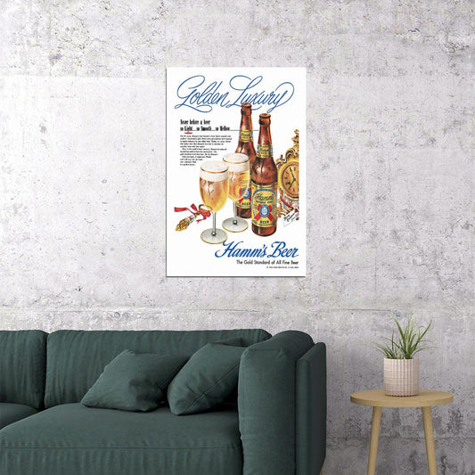 Hamm's Beer Miss America Vintage Advertising Beer Wine Poster Wall Art Print Home Wall Decor - xonomax