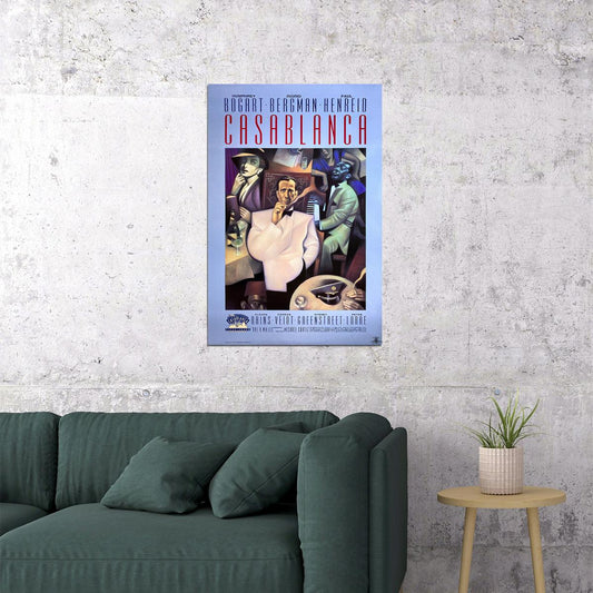 Casablanca Vintage Movie Drama 50th Anniversary Poster Wall Art Print Home Wall Decor - xonomax