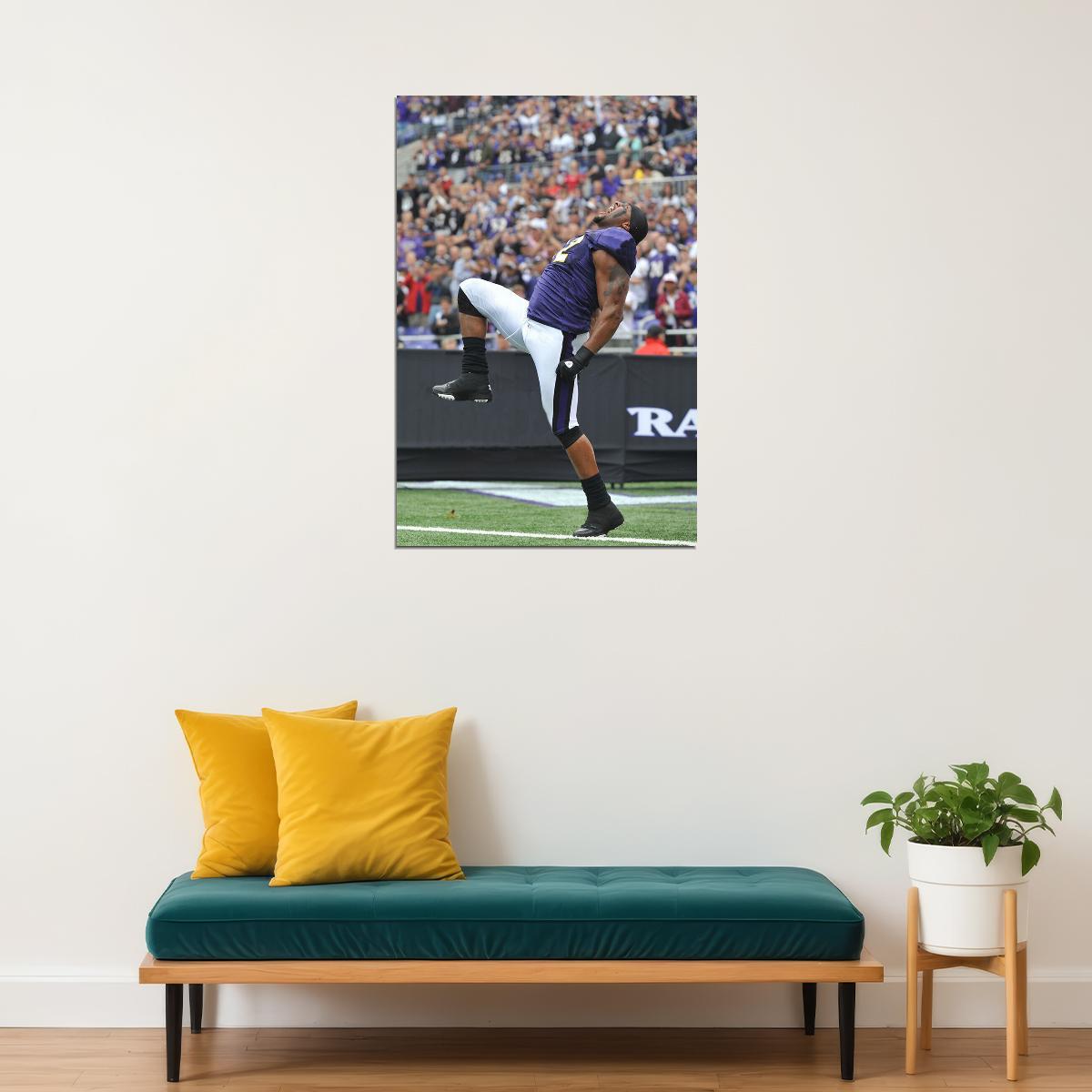 Ray Lewis Baltimore American Football Player Poster Wall Art Print Home Wall Decor - xonomax