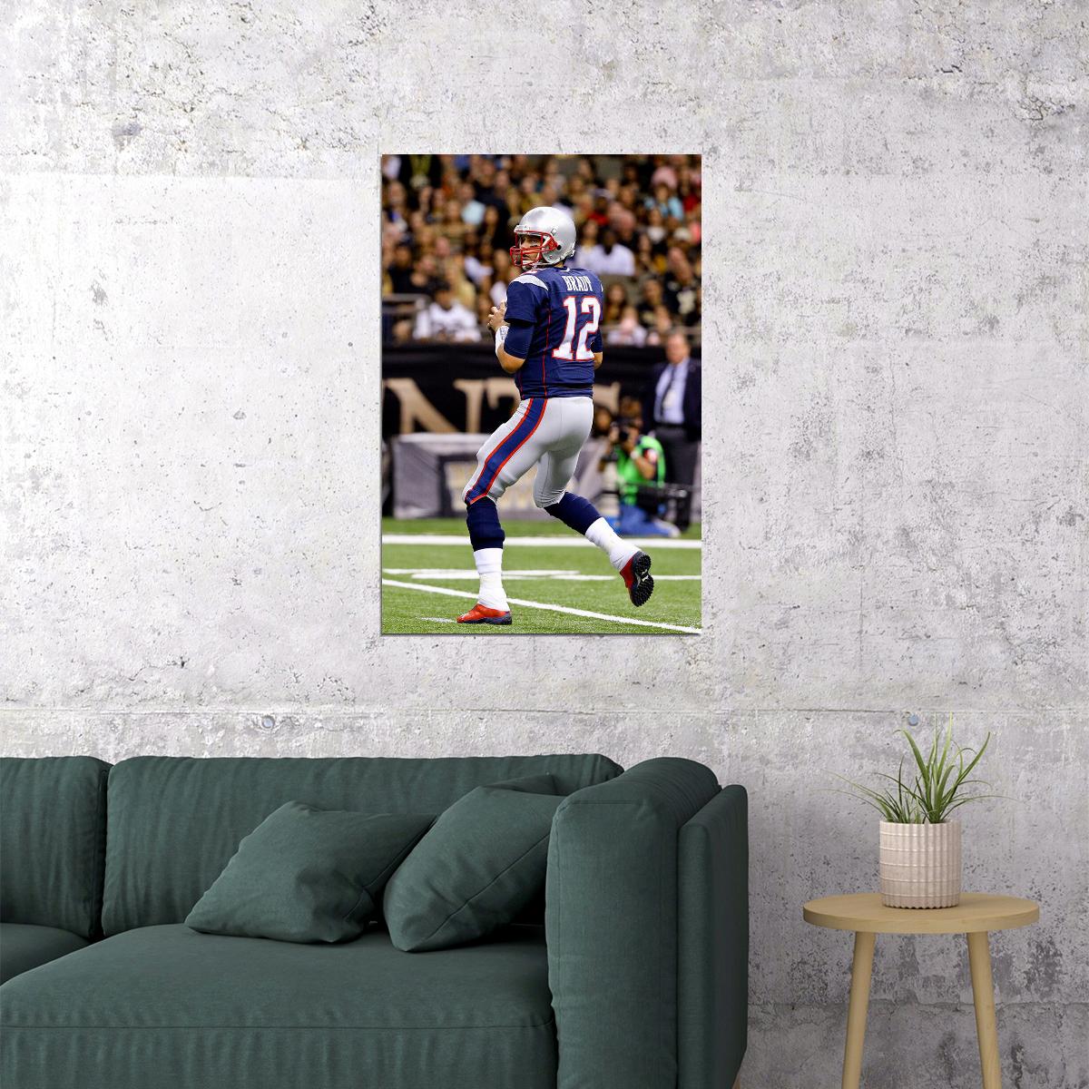 New England American Football Player Tom Brady Poster Wall Art Print Home Wall Decor - xonomax