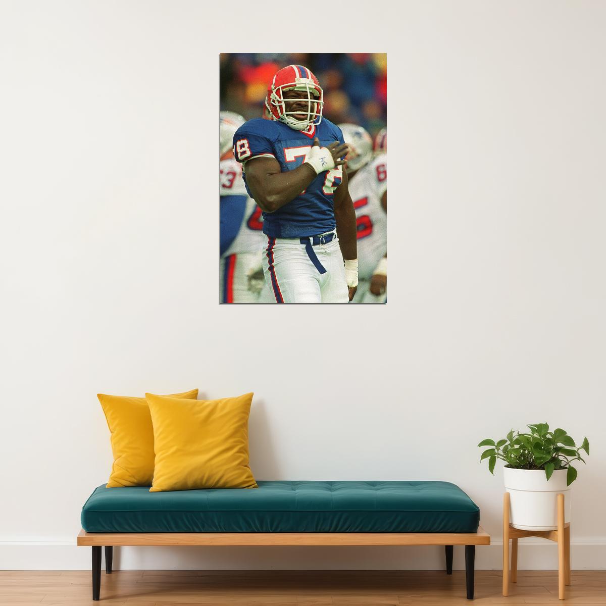 Bruce Smith Buffalo American Football Player Poster Wall Art Print Home Wall Decor - xonomax