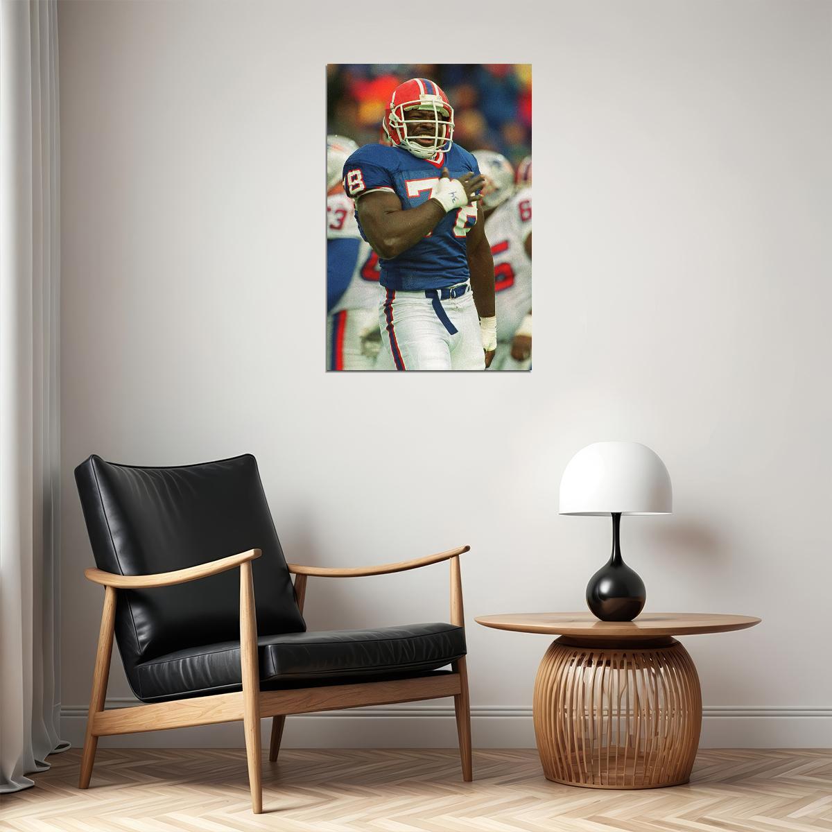 Bruce Smith Buffalo American Football Player Poster Wall Art Print Home Wall Decor - xonomax