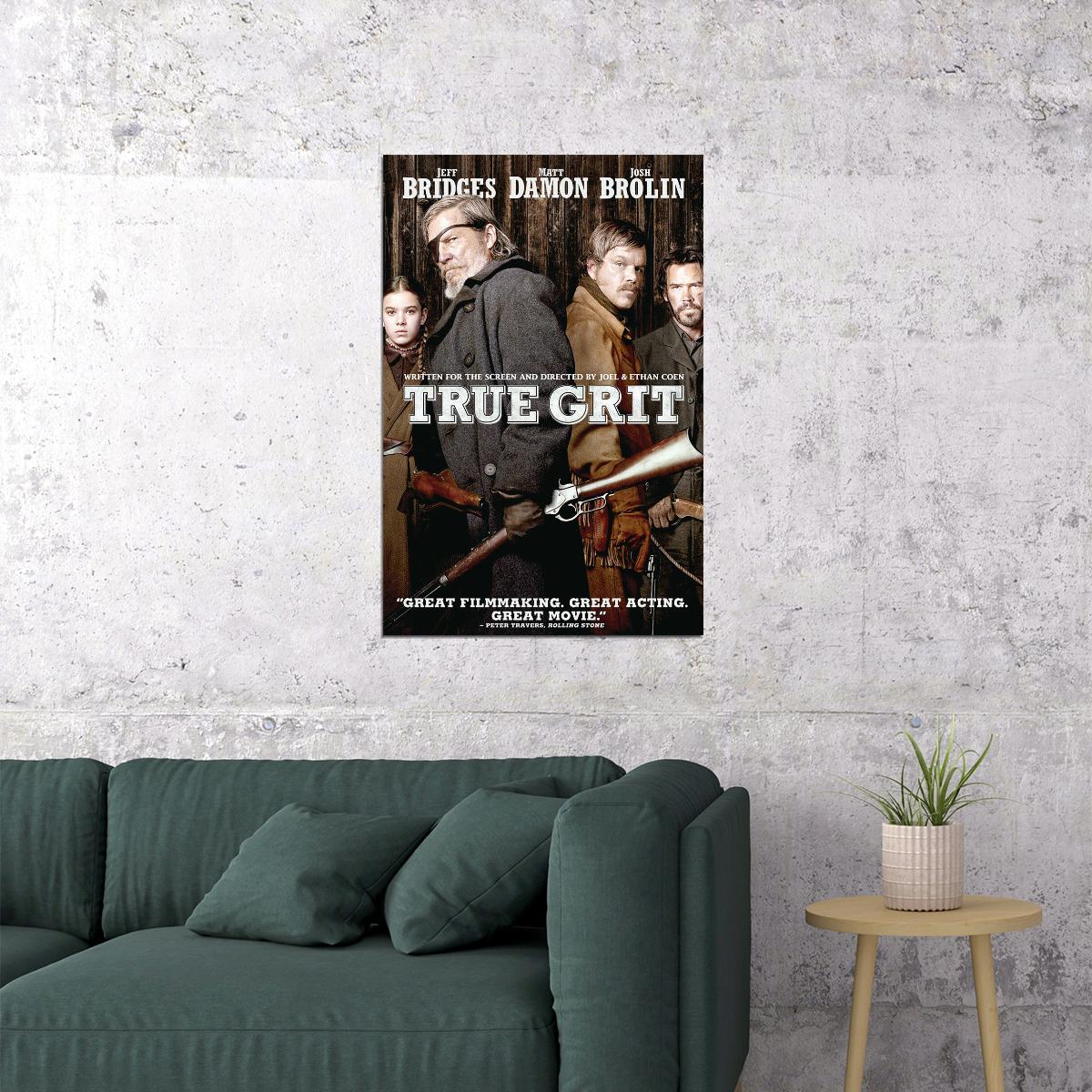 True Grit Movie Drama Action Western Poster Wall Art Print Home Wall Decor - xonomax