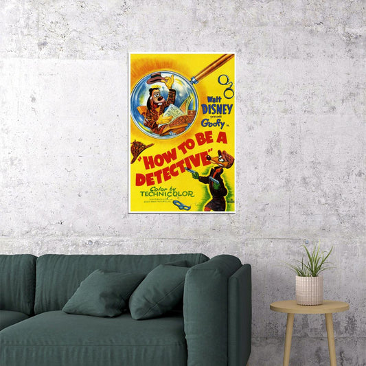Goofy How To Be A Detective 1952 Classic Animation Poster Wall Art Print Home Wall Decor - xonomax