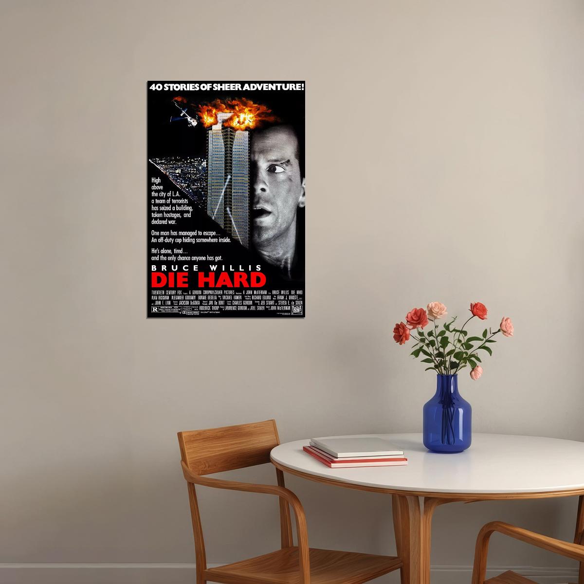 Die Hard Movie Action Thriller Crime Poster Wall Art Print Home Wall Decor - xonomax