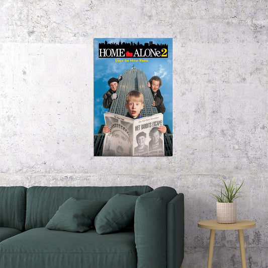 Home Alone 2: Lost In New York Movie Adventure Comedy Poster Wall Art Print Home Wall Decor - xonomax