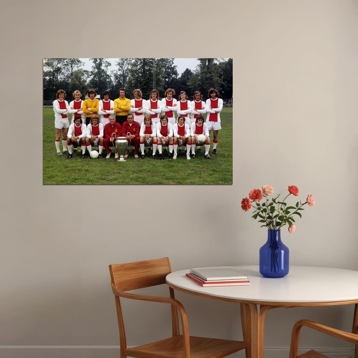 1971-72 Ajax European Cup Soccer Champions Match Poster Wall Art Print Home Wall Decor - xonomax