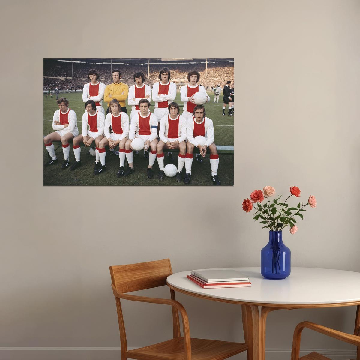 1970-71 Ajax European Cup Soccer Champions Match Poster Wall Art Print Home Wall Decor - xonomax