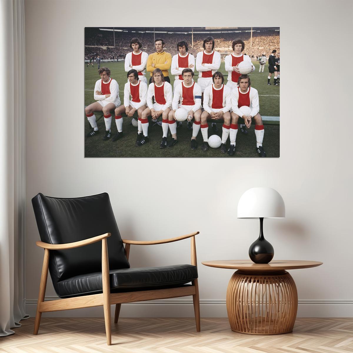 1970-71 Ajax European Cup Soccer Champions Match Poster Wall Art Print Home Wall Decor - xonomax