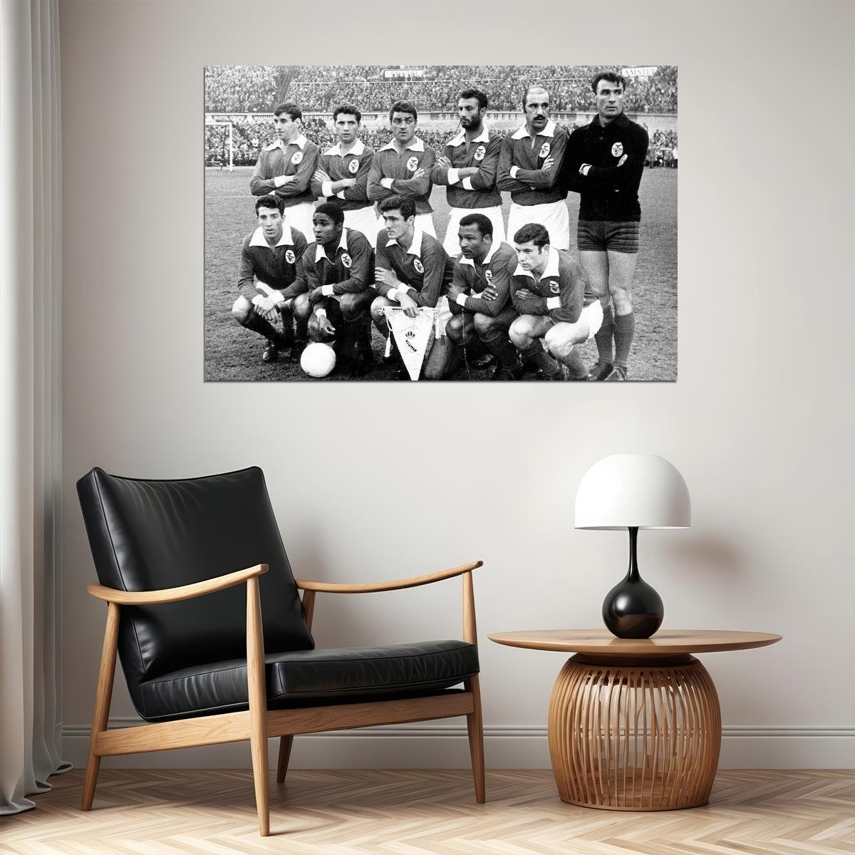 1961-62 Benfica European Cup Soccer Champions Match Poster Wall Art Print Home Wall Decor - xonomax