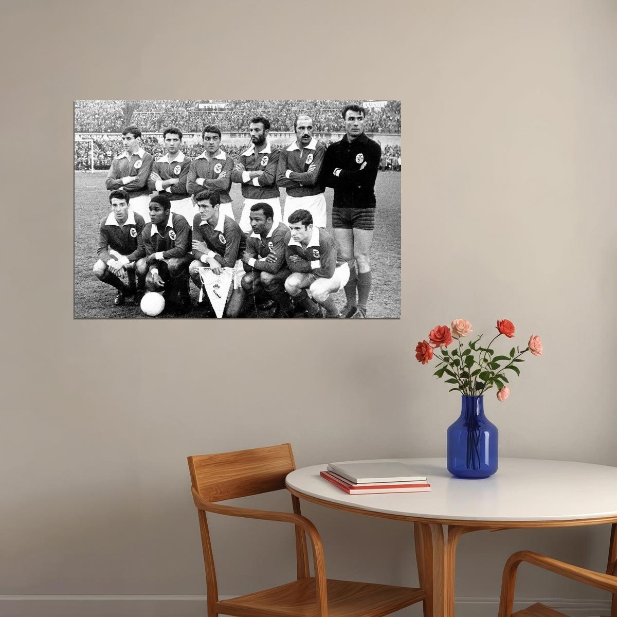 1961-62 Benfica European Cup Soccer Champions Match Poster Wall Art Print Home Wall Decor - xonomax