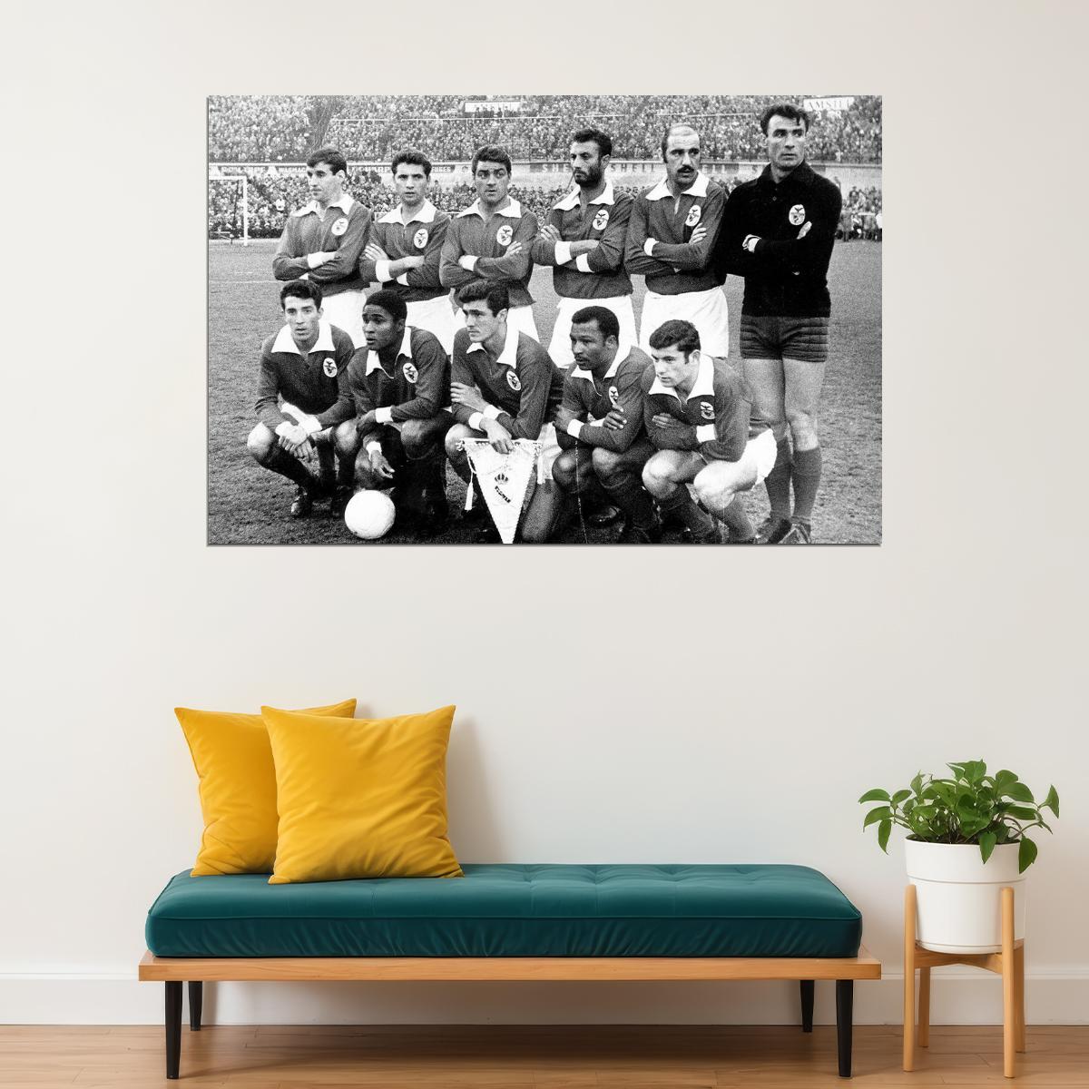 1961-62 Benfica European Cup Soccer Champions Match Poster Wall Art Print Home Wall Decor - xonomax