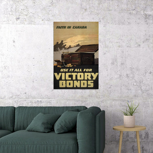 1918 Buy Canadian Victory Bonds! Ww1 War Bonds Poster Wall Art Print Home Wall Decor - xonomax