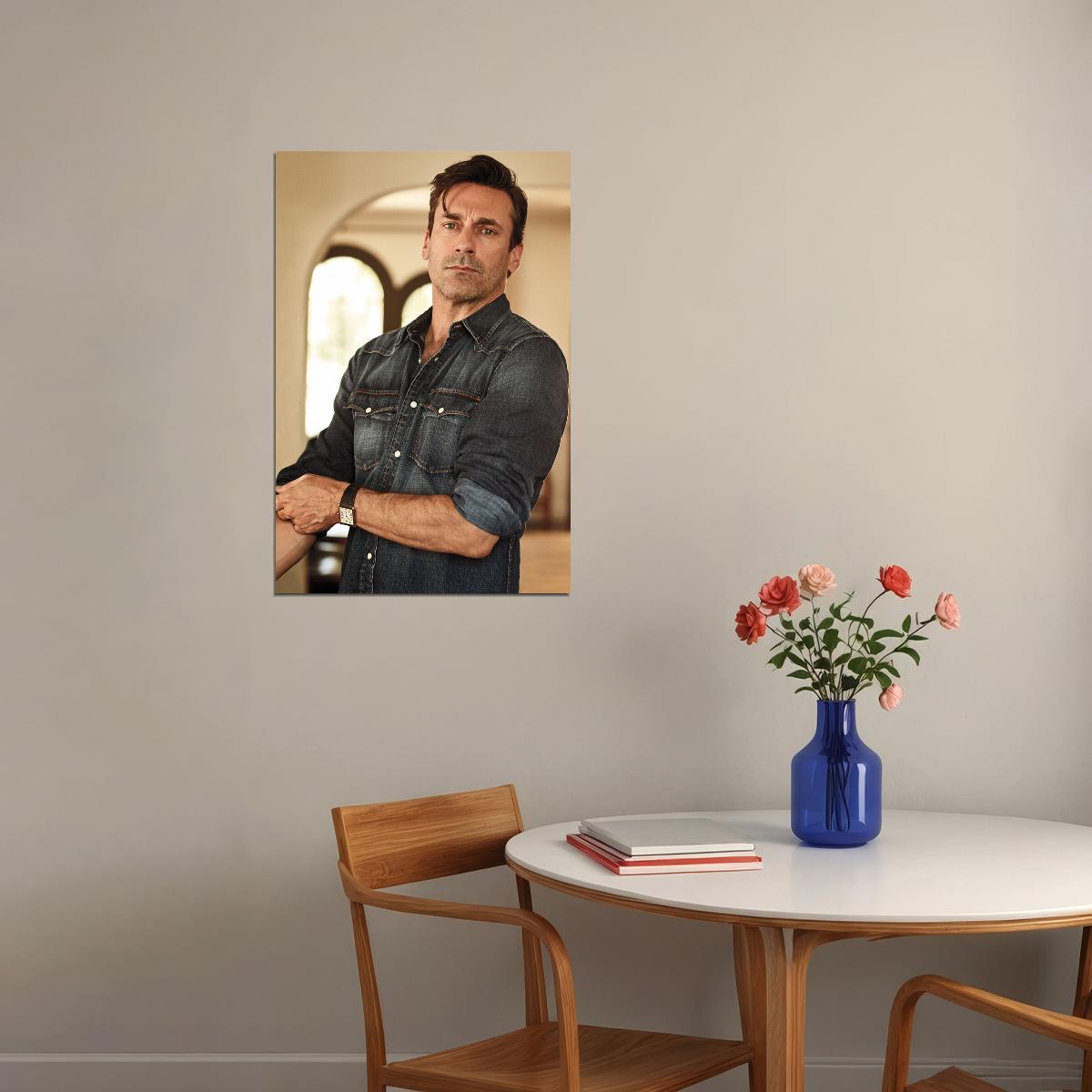 Jon Hamm American Actor Artist And Actress Poster Wall Art Print Home Wall Decor