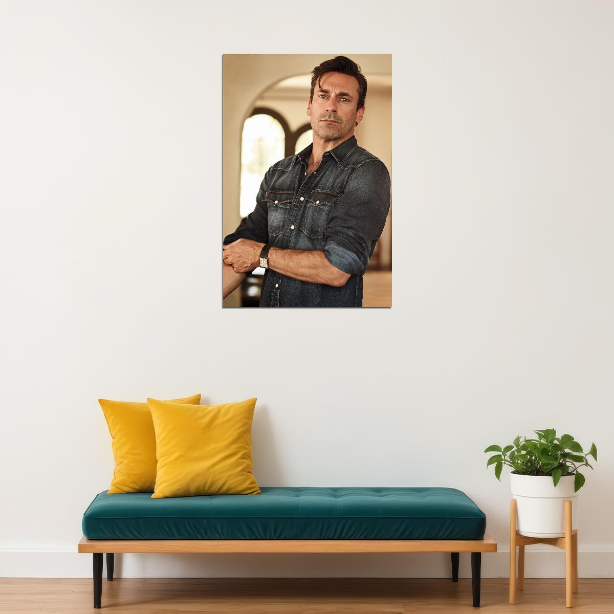 Jon Hamm American Actor Artist And Actress Poster Wall Art Print Home Wall Decor