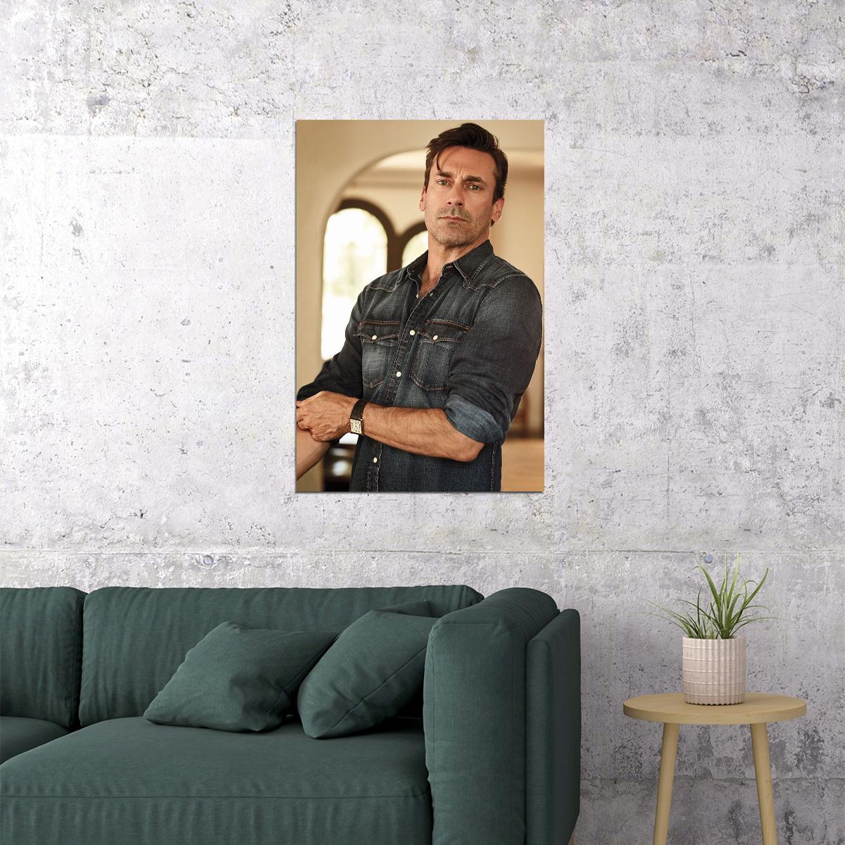 Jon Hamm American Actor Artist And Actress Poster Wall Art Print Home Wall Decor