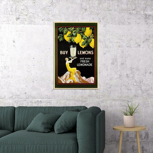 1920s Advertising Buy Lemons Make Fresh Lemonade Poster Wall Art Print Home Wall Decor - xonomax