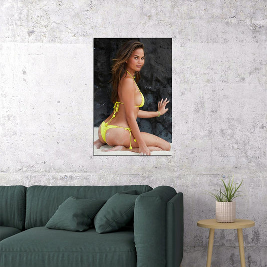 Chrissy Teigen American Old Model And Scriptwriter Poster Wall Art Print Home Wall Decor - xonomax