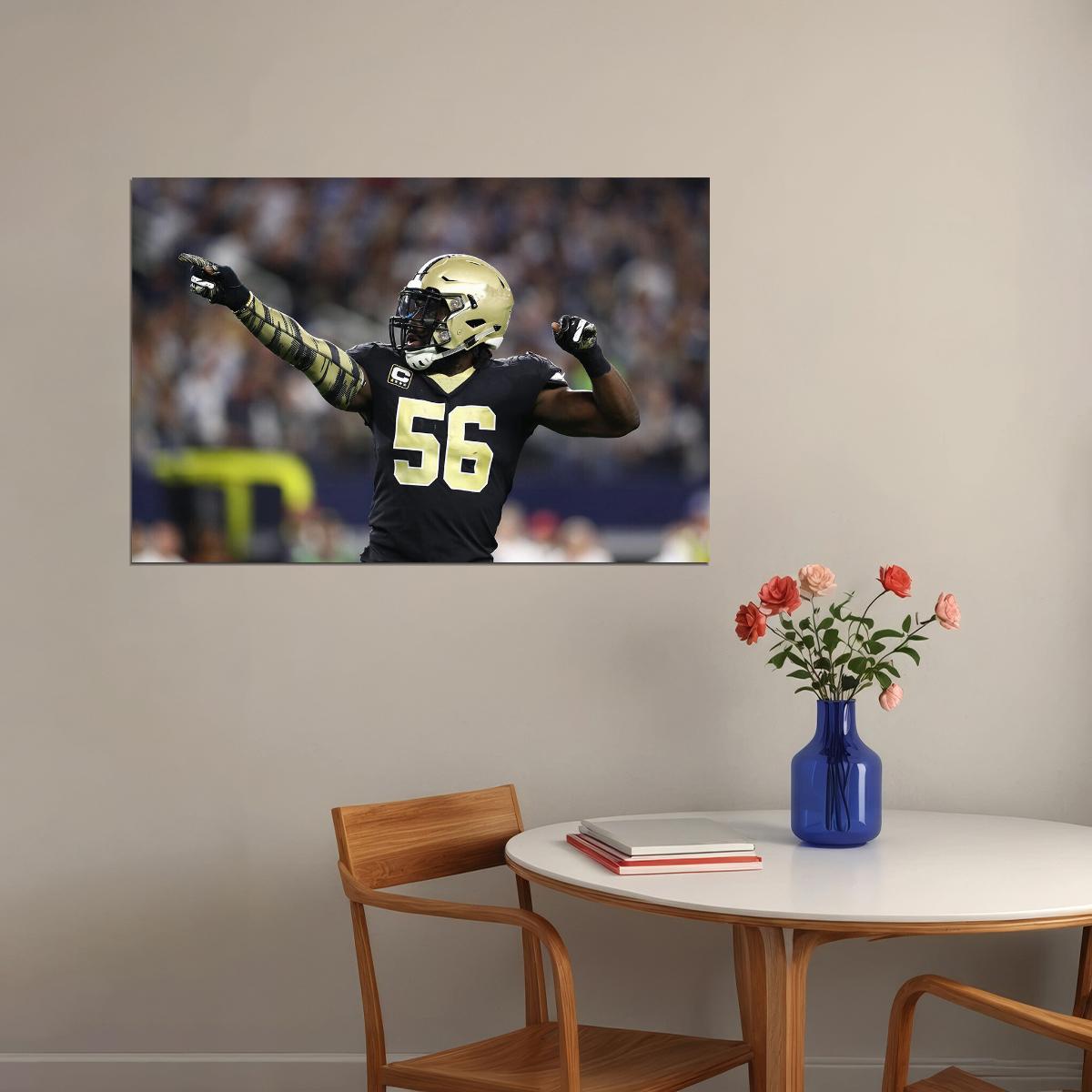 Demario Davis New Orleans Saints American Football Player Poster Wall Art Print Home Wall Decor - xonomax