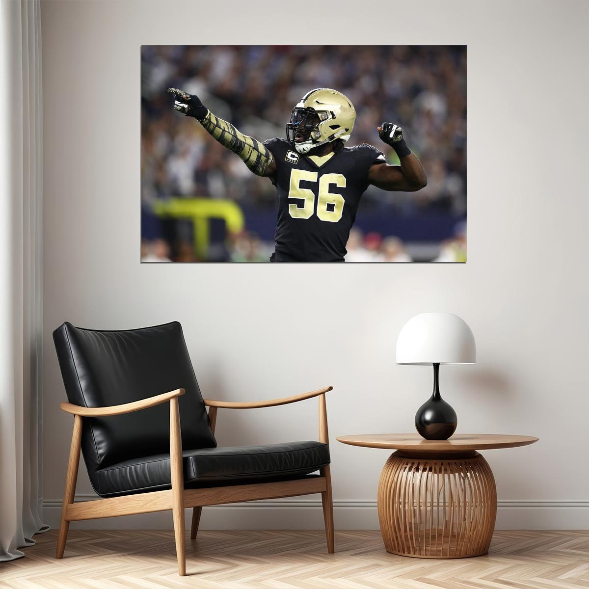 Demario Davis New Orleans Saints American Football Player Poster Wall Art Print Home Wall Decor - xonomax