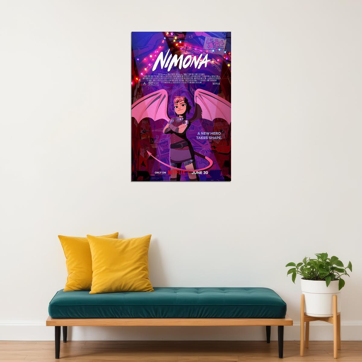 Nimona Animation Action Comedy Adventure Poster Wall Art Print Home Wall Decor - xonomax