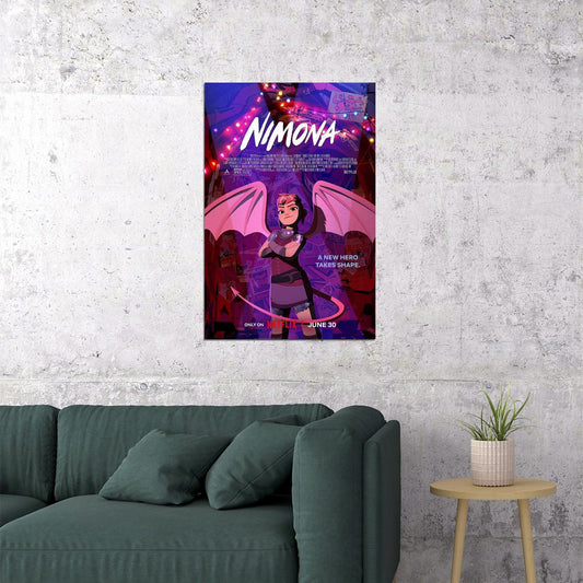 Nimona Animation Action Comedy Adventure Poster Wall Art Print Home Wall Decor - xonomax