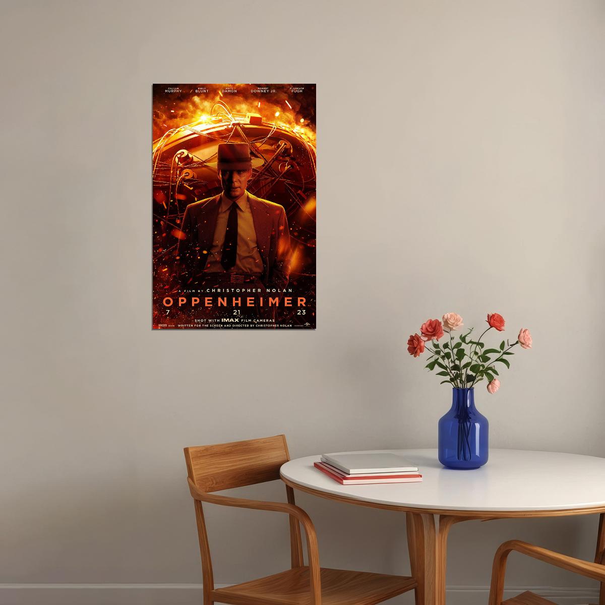 Oppenheimer Movie Biography Drama History Poster Wall Art Print Home Wall Decor - xonomax