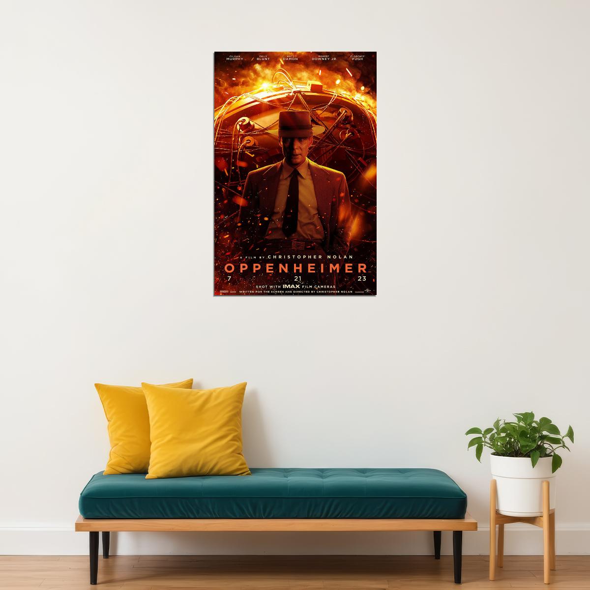 Oppenheimer Movie Biography Drama History Poster Wall Art Print Home Wall Decor - xonomax