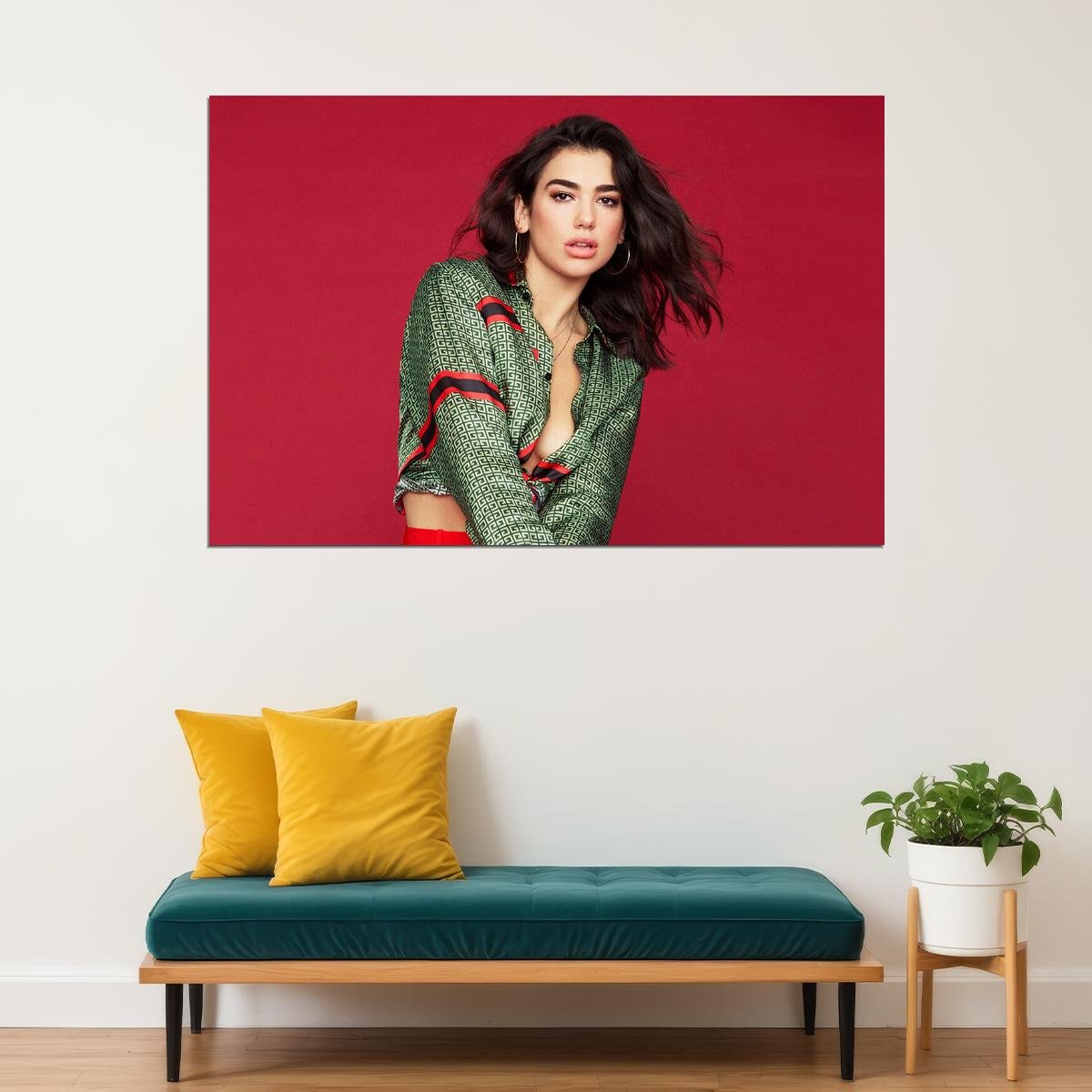 Dua Lipa British Albanian Singer Songwriter Poster Wall Art Print Home Wall Decor - xonomax