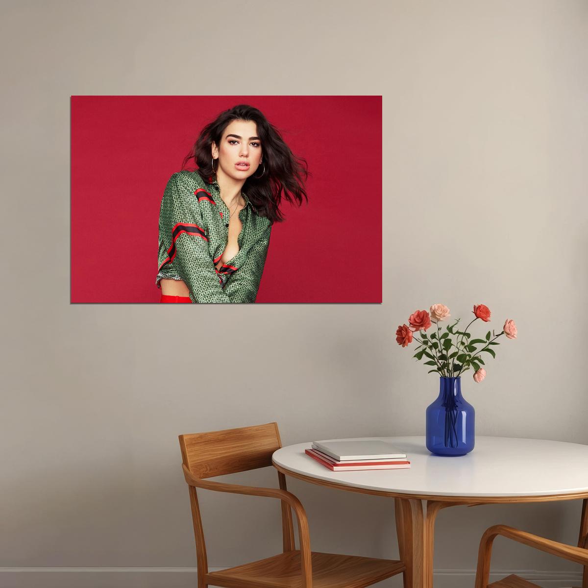 Dua Lipa British Albanian Singer Songwriter Poster Wall Art Print Home Wall Decor - xonomax
