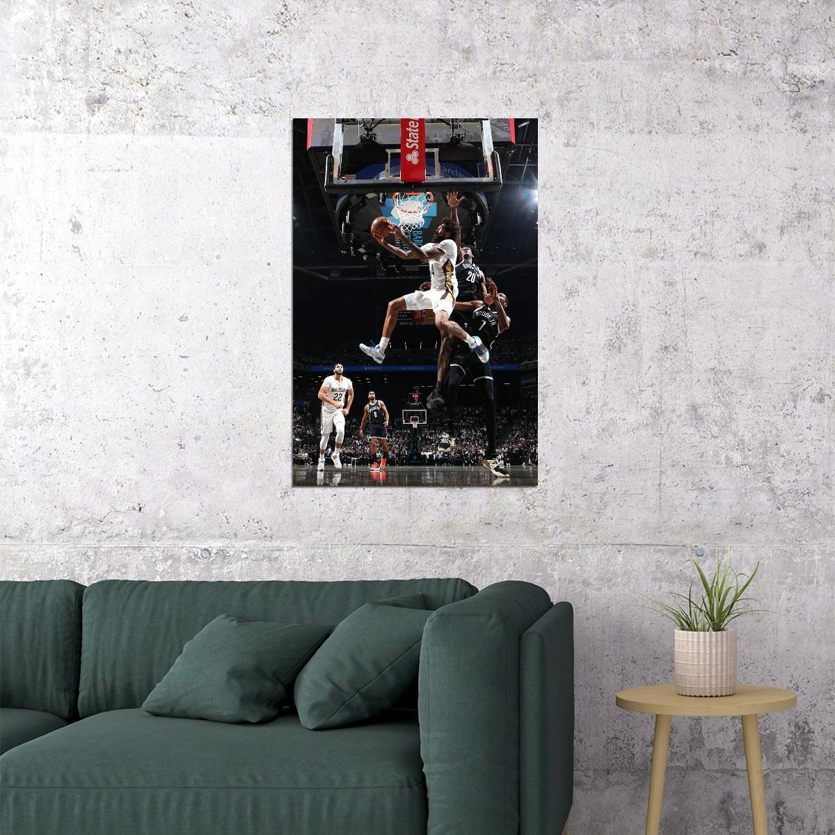 New Orleans Pelicans Basketball Team Brandon Ingram 14 Poster Wall Art Print Home Wall Decor - xonomax