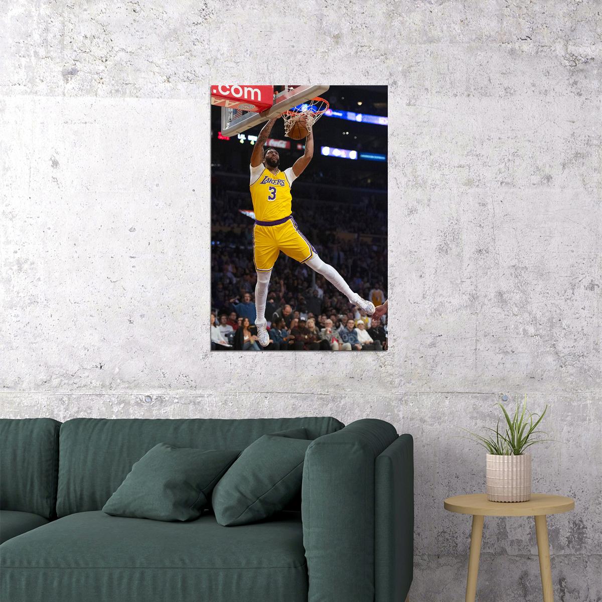 American Athlete Anthony Davis La Lakers Team Poster Wall Art Print Home Wall Decor - xonomax